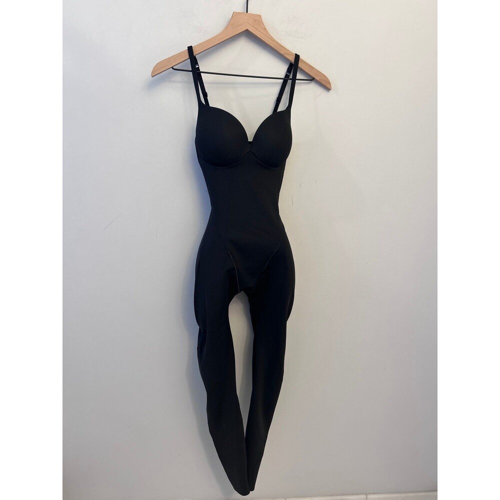 New SKIMS XS Black Onyx Ultimate Body Butt and Hip Enhancing Plunge Catsuit NWT